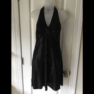 Black sequins party dress